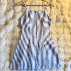 Reformation Phillipa Linen Dress In Antibes Stripe, brand new, without tags.